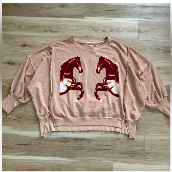 NEW Free People Graphic Camden Pullover Sweatshirt - Picture 7 of 7
